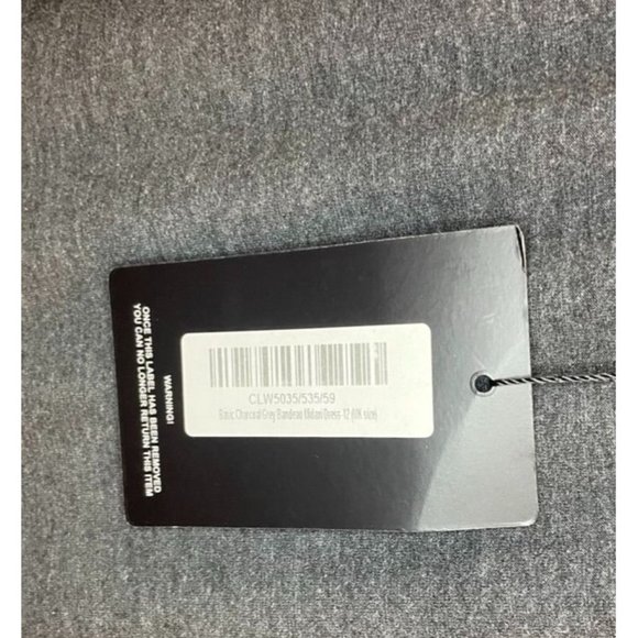 Basic Charcoal Grey Bandeau Midaxi Dress 8 - Picture 9 of 10